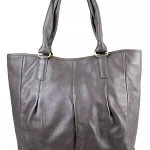 COLE HAAN GRAY TOTE HANDBAG LEATHER